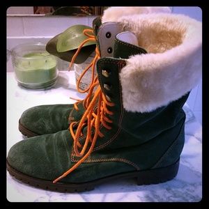 Cole Haan green boots Nike Air